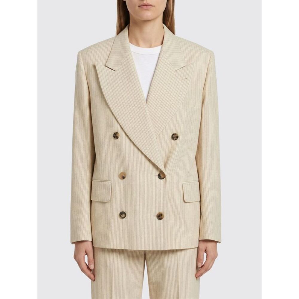 Dries Van Noten Women Dries Van Noten Double-Breasted Cotton Blend Blazer